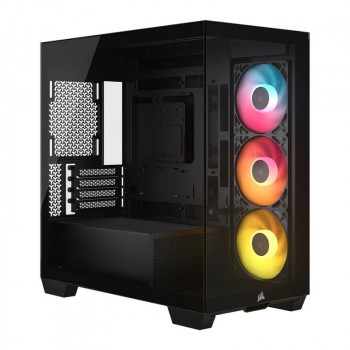 Caixa de computador Micro-ATX Corsair 2800X RS-R ARGB com vidro panorâmico, preto