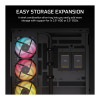 Caixa de computador Micro-ATX Corsair 2800X RS-R ARGB com vidro panorâmico, preto