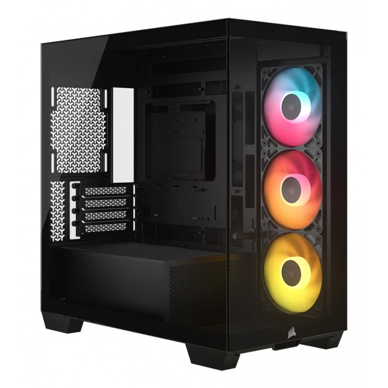 Caixa de computador Micro-ATX Corsair 2800X RS-R ARGB com vidro panorâmico, preto