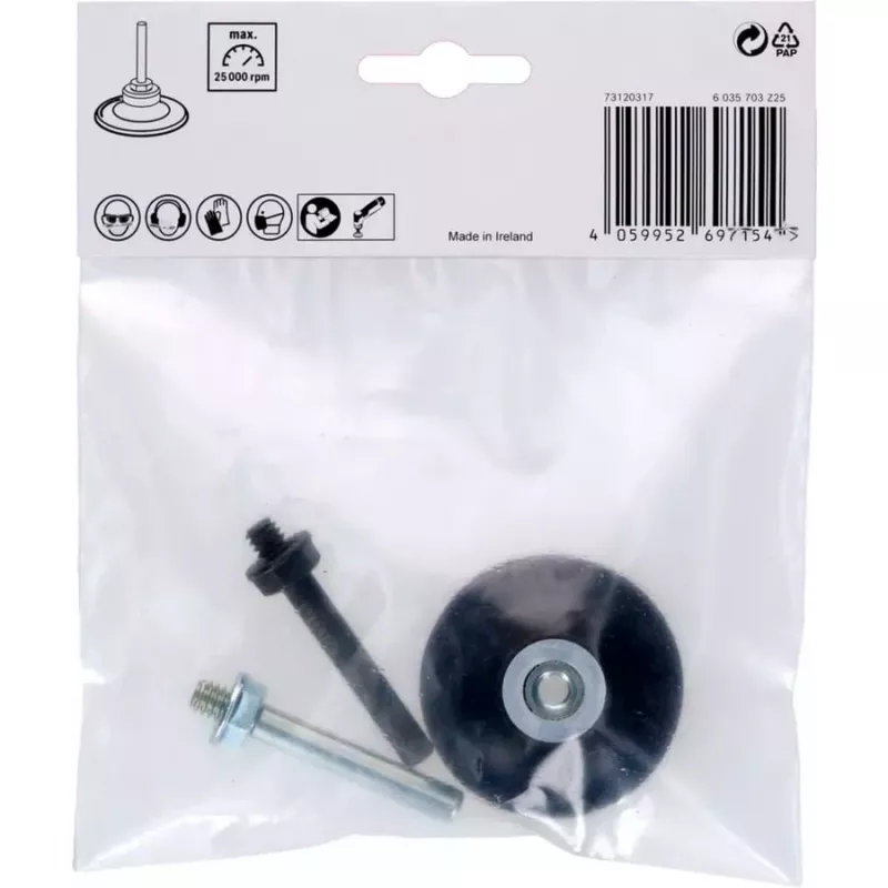 Prato de apoio Bosch 2608000857, 50 mm, Quick Lock, preto (para GWG 12V-50 S Professional)
