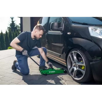Macaco hidráulico plano WUBER W22002 2,5 t, 80-375 mm