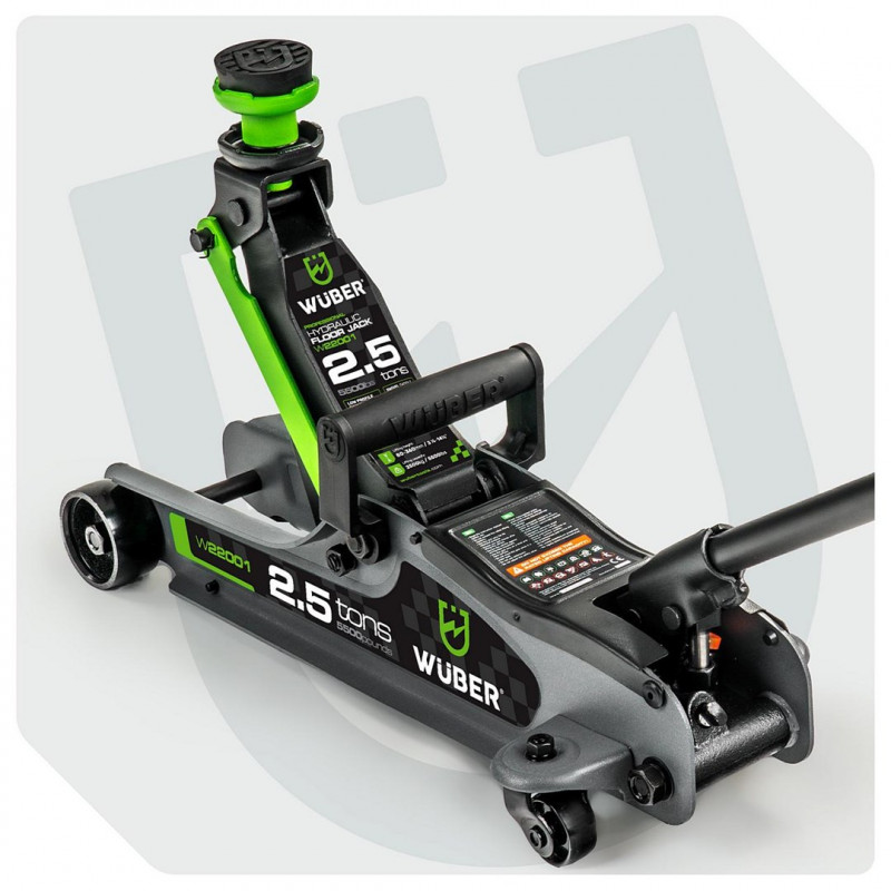 Macaco hidráulico plano WUBER W22001 2,5 t, 90-360 mm