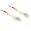Delock 80156 Cabo de fibra ótica LC Duplex para LC Duplex Multimode OM4, 75 m