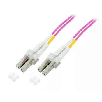 Cabo de rede de fibra ótica EFB-Elektronik LC para LC OM4 Duplex, 40 m, LSZH, violeta