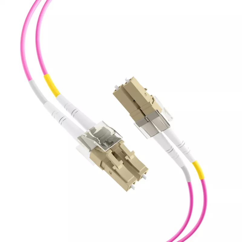 Cabo de rede de fibra ótica EFB-Elektronik LC para LC OM4 Duplex, 40 m, LSZH, violeta