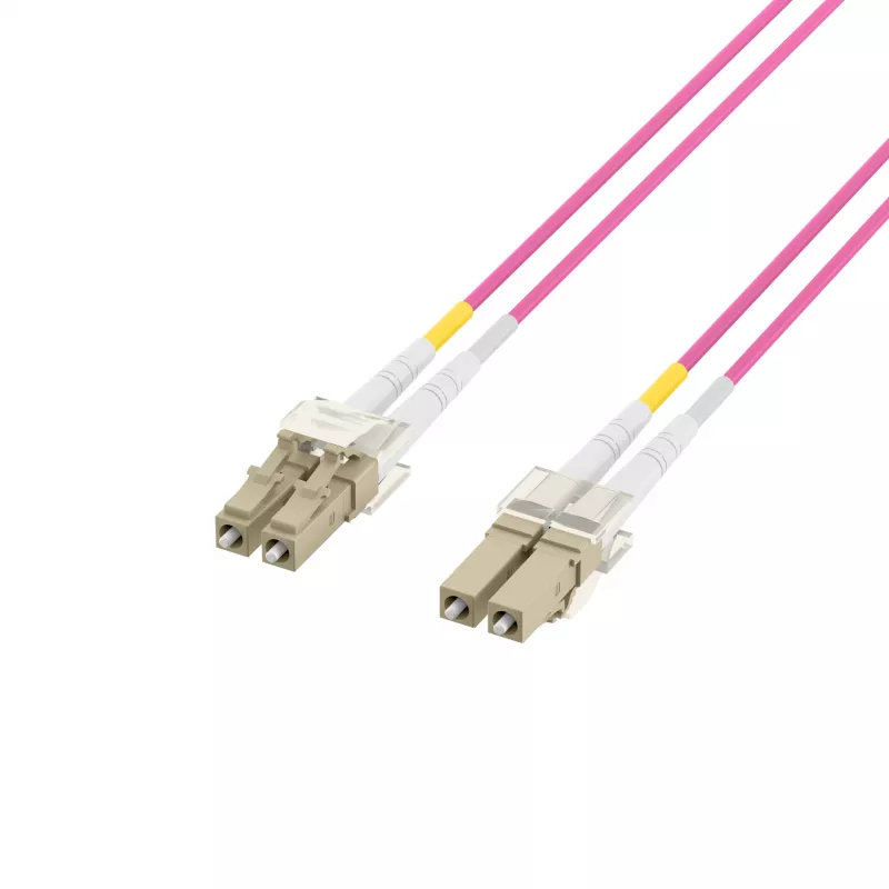 Cabo de rede de fibra ótica EFB-Elektronik LC para LC OM4 Duplex, 40 m, LSZH, violeta