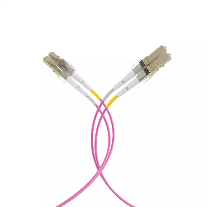 Cabo de rede de fibra ótica EFB-Elektronik LC para LC OM4 Duplex, 40 m, LSZH, violeta