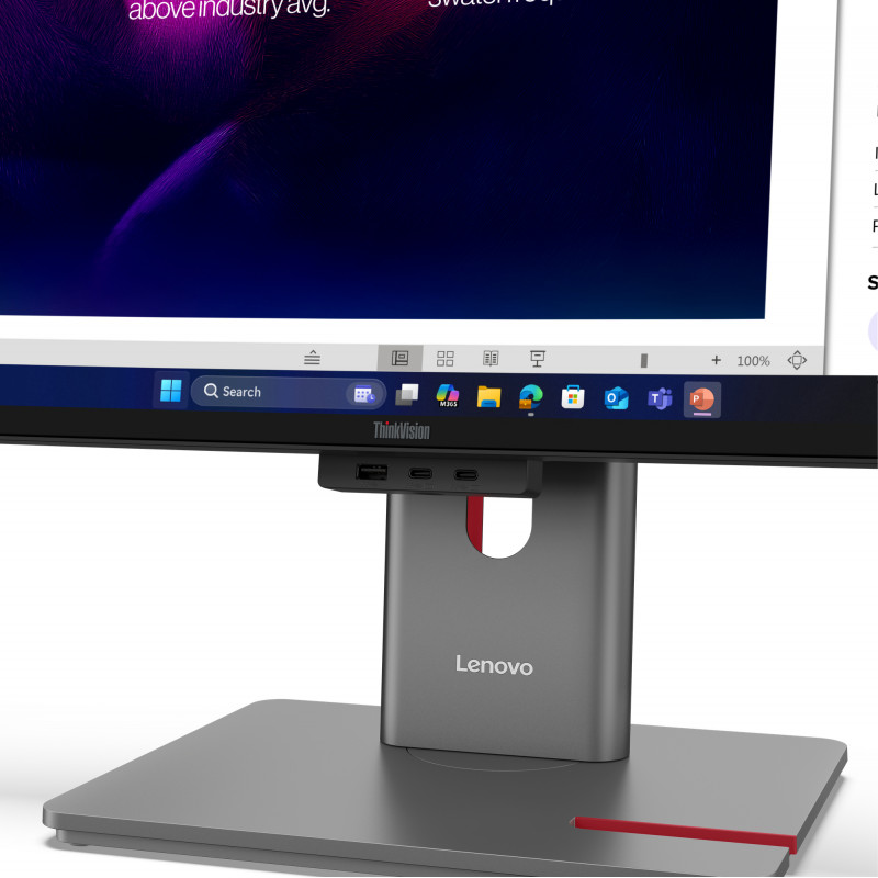Monitor Lenovo ThinkVision P40WD-40 40 polegadas 5K WUHD Curvo IPS, 120 Hz, Dock, Daisy Chain, câmara MC60, altifalantes