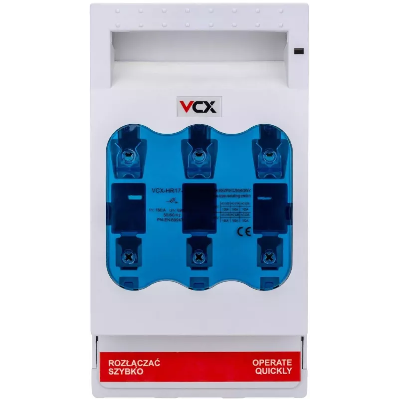 Interruptor-seccionador de fusíveis VCX-HR17-160 3P 160A NH00