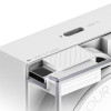 Carregador GaN retrátil SHARGE 65, 65W, 2x USB-C, cabo USB-C integrado – branco