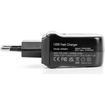 Carregador Bachmann 934.909 AirCharge 15W com ficha EU, preto