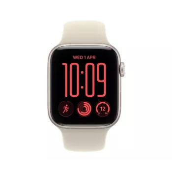 Apple Watch SE 3 GPS + Cellular 40 mm caixa de alumínio Polarstern com bracelete desportiva Sand – M/L
