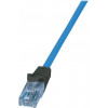 Logilink Cabo de rede Cat6a U/UTP RJ45, 1 m, Azul, LSZH