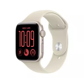 Apple Watch SE 3 GPS 44 mm caixa de alumínio Polarstern com bracelete desportiva Sand – M/L