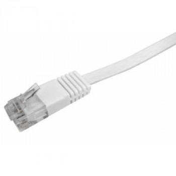 Logilink Cabo de rede Cat5e U/UTP plano RJ45, 2 m, Branco