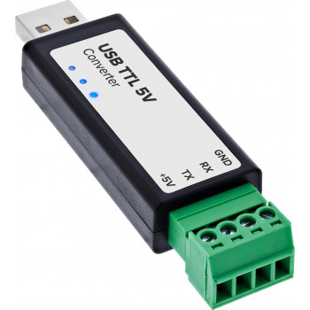InLine® Conversor USB para TTL 5V, USB-A para terminal de 4 pinos
