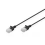DIGITUS Cabo de rede Cat6 U/UTP Patch Slim RJ45, 0,3 m, preto, LSZH