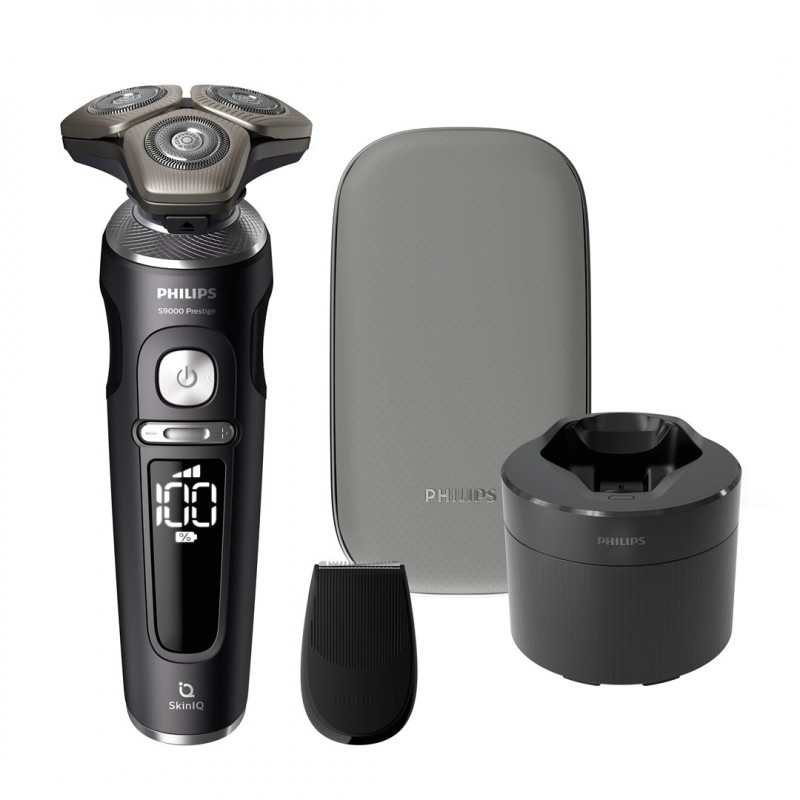 Philips S9000 Prestige SP9840/32 Máquina de barbear elétrica húmida e seca, cinzento