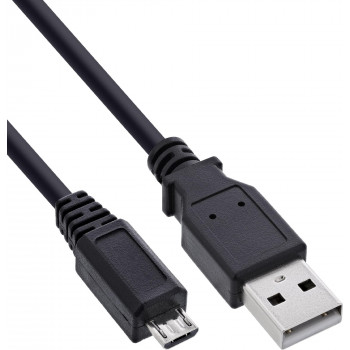Cabo InLine Micro-USB 2.0, ficha USB-A para ficha Micro-B, 1,5 m, preto