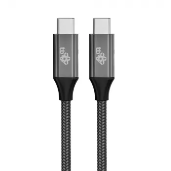 Cabo TB USB 3.2 Gen 2 trançado USB-C para USB-C, 1 m, 100 W, preto