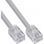 Cabo redondo modular InLine® RJ12, ficha/ficha, 6 condutores, 6P6C, 1m