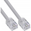 Cabo redondo modular InLine® RJ12, ficha/ficha, 6 condutores, 6P6C, 0,5 m