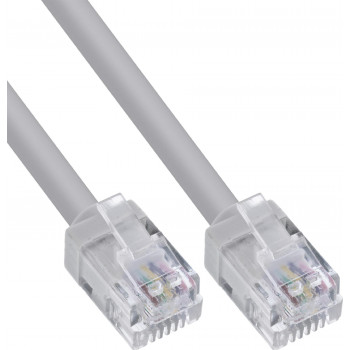Cabo redondo modular InLine® RJ12, ficha/ficha, 6 condutores, 6P6C, 0,5 m