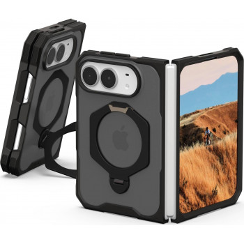 Estojo Urban Armor Gear UAG Mouve XTE 360 MagSafe com suporte para Apple iPhone Duo, cinza-claro