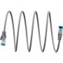 WENTRONIC Cabo de rede Cat6a S/FTP RJ45, 0,25 m, cinzento