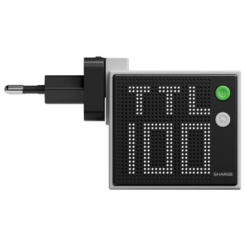 SHARGE Pixel 100 Carregador GaN, 100W, 3x USB-C, 1x USB-A - cinzento