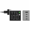 SHARGE Pixel 100 Carregador GaN, 100W, 3x USB-C, 1x USB-A - cinzento