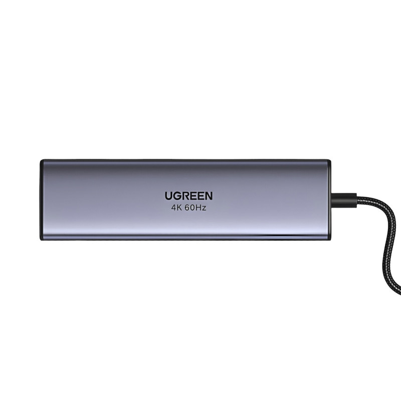UGREEN 60515 Adaptador Multiporta USB-C 7 em 1, 4K HDMI, Gigabit Ethernet, 100 W PD, Cinzento