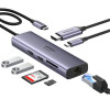 UGREEN 60515 Adaptador Multiporta USB-C 7 em 1, 4K HDMI, Gigabit Ethernet, 100 W PD, Cinzento