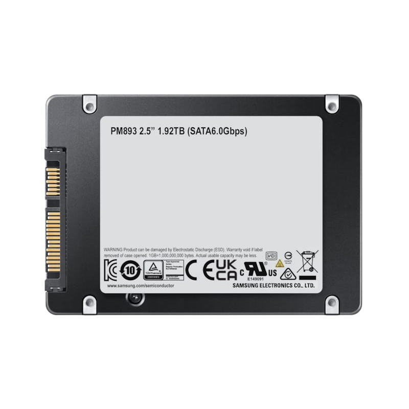 Samsung PM893 480GB 2,5 polegadas SATA III SSD Data Center (MZ7L3480HCHQ-00A07)