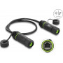 Delock Conector duplo de cabo RJ45 fêmea para RJ45 fêmea Cat.6A para instalação com rosca M20 x 1,5 mm IP68 à prova de pó e água 0,5 m preto (91839)
