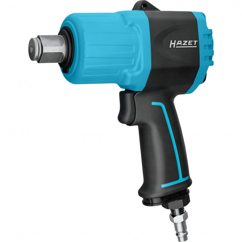 HAZET 9013MTT Twin Turbo Chave de impacto pneumática 3/4 polegadas, 1890 Nm binário de desaperto, preto/azul