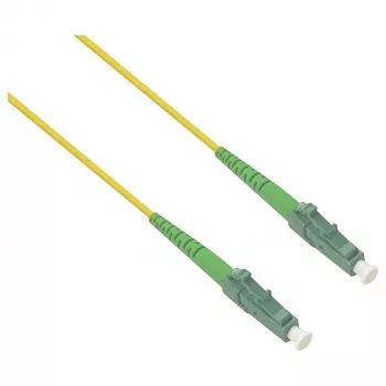 helos Cabo de rede de fibra ótica LC/APC para LC/APC OS2 Simplex, 3 m, LSZH, amarelo
