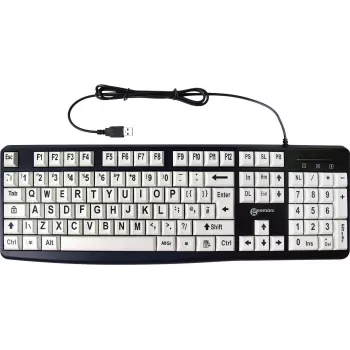 Geemarc KBSV3 teclado USB, layout alemão (QWERTZ), branco