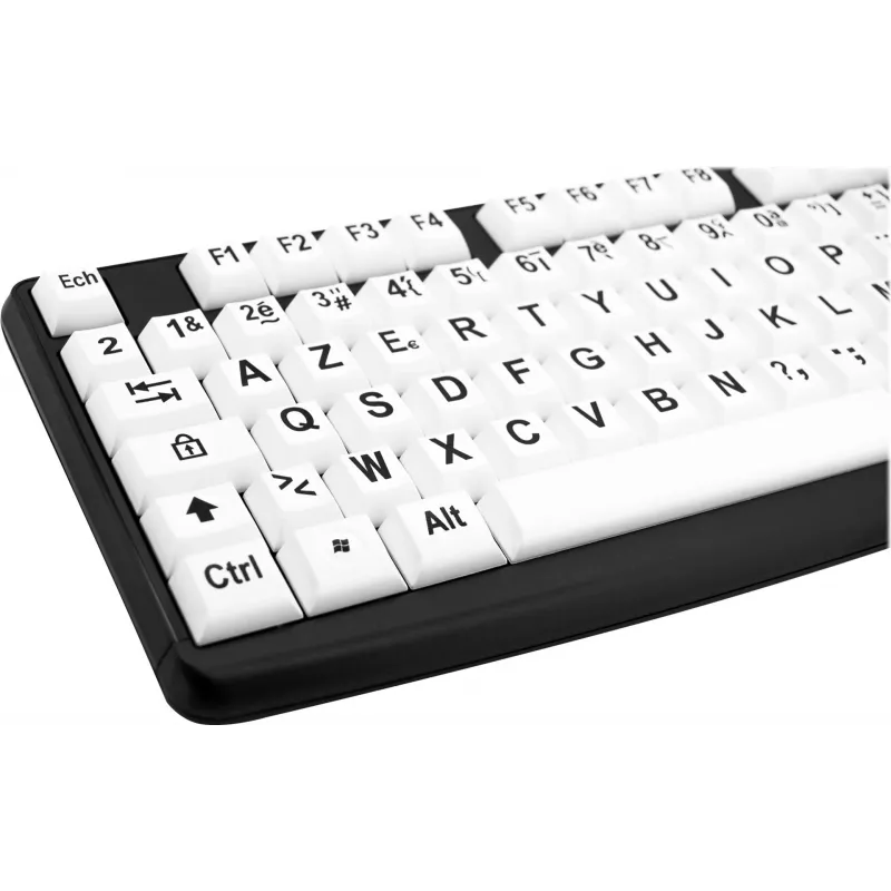 Geemarc KBSV3 teclado USB, layout alemão (QWERTZ), branco