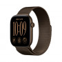Apple Watch Series 12 GPS + Cellular 42mm caixa de alumínio bronze escuro com Milanese Loop bronze escuro