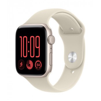 Apple Watch SE 3 GPS 44 mm caixa de alumínio Polarstern com pulseira desportiva areia – S/M