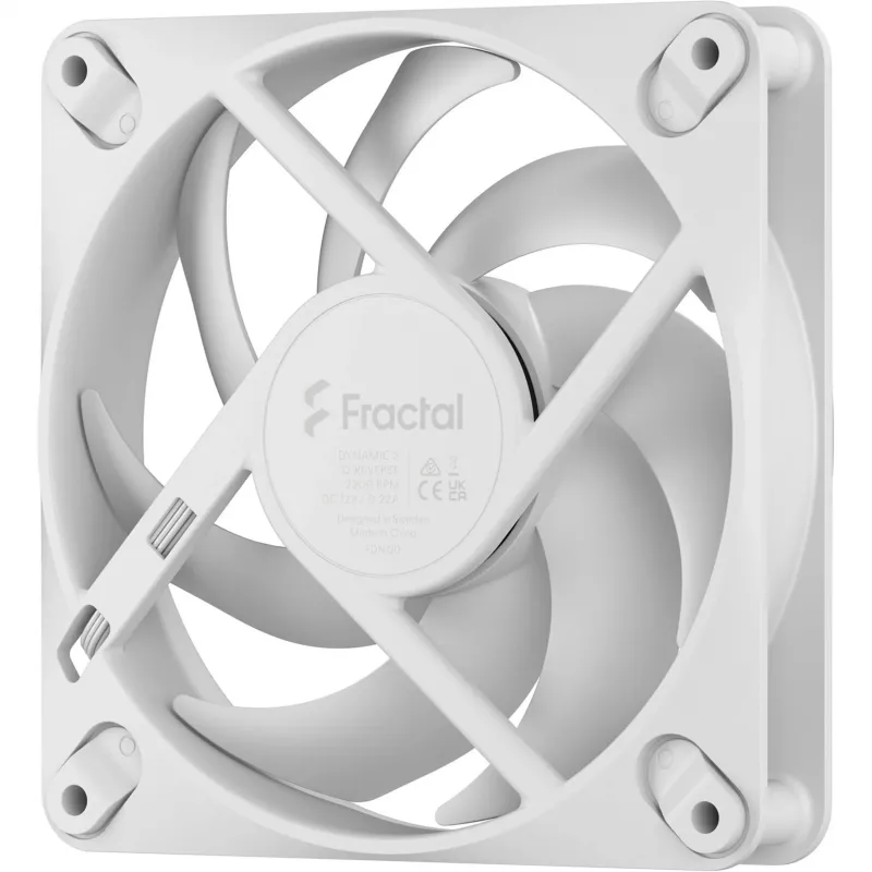 Ventoinha de caixa Fractal Design Dynamic 3-12 Reverse 120 mm, branco