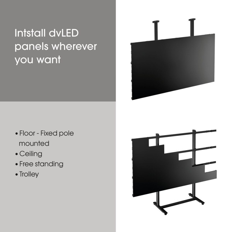 Suporte para parede de vídeo dvLED Vogel's INT 8233 para série LG LSCB, preto