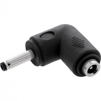 InLine® adaptador DC, 3,5 x 1,35 mm, ficha/conector fêmea, angular, preto