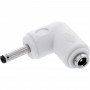 InLine® adaptador DC, 3,5 x 1,35 mm, ficha/conector fêmea, angular, branco