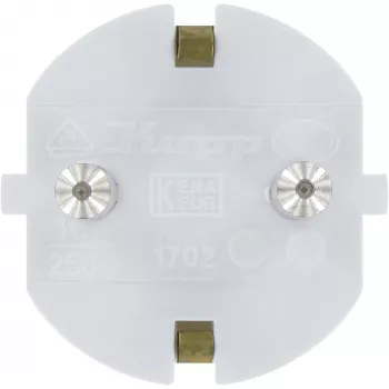 Ficha Schuko Kopp, caixa de uma peça, até 3x1,5 mm², 16A, 250V~, IP20 (16731N)