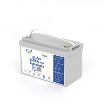 Volt Polska Bateria de lítio-ferro-fosfato LiFePO4 12V 100Ah, 100A