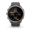 Smartwatch Garmin Fenix 9 Pro – 51mm titânio com bracelete de silicone grafite/preto