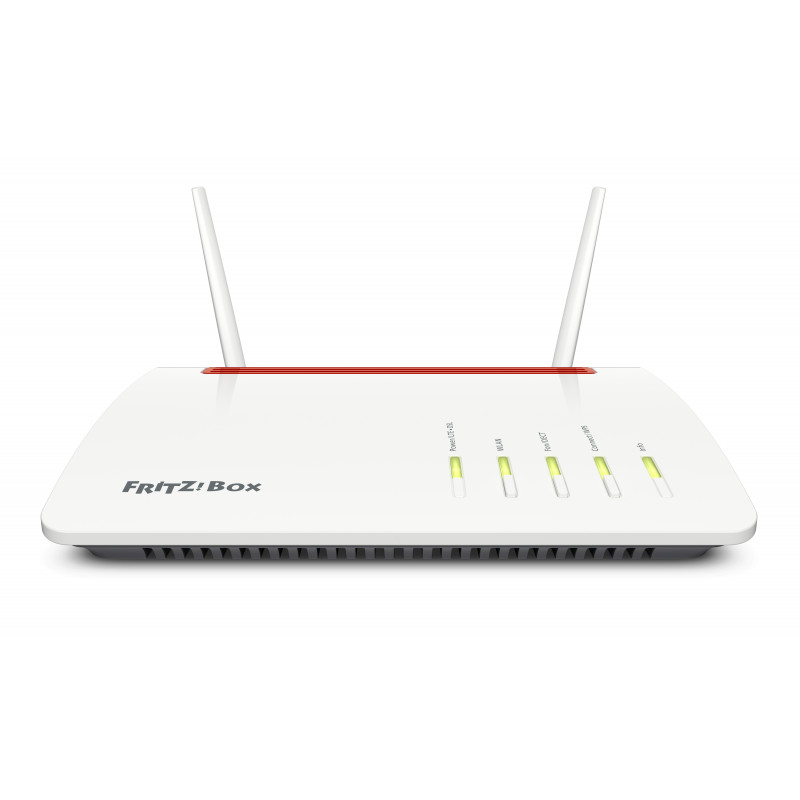 Router WLAN AVM FRITZ!Box 6890 LTE, DSL/WWAN, switch GigE de 4 portas, 802.11a/b/g/n/ac Dual-Band, adaptador telefónico VoIP (DECT)