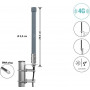Delock Antena 4G ficha SMA 2 - 3 dBi fixa omnidirecional montagem em parede e mastro exterior cinzento 25 cm (60768)